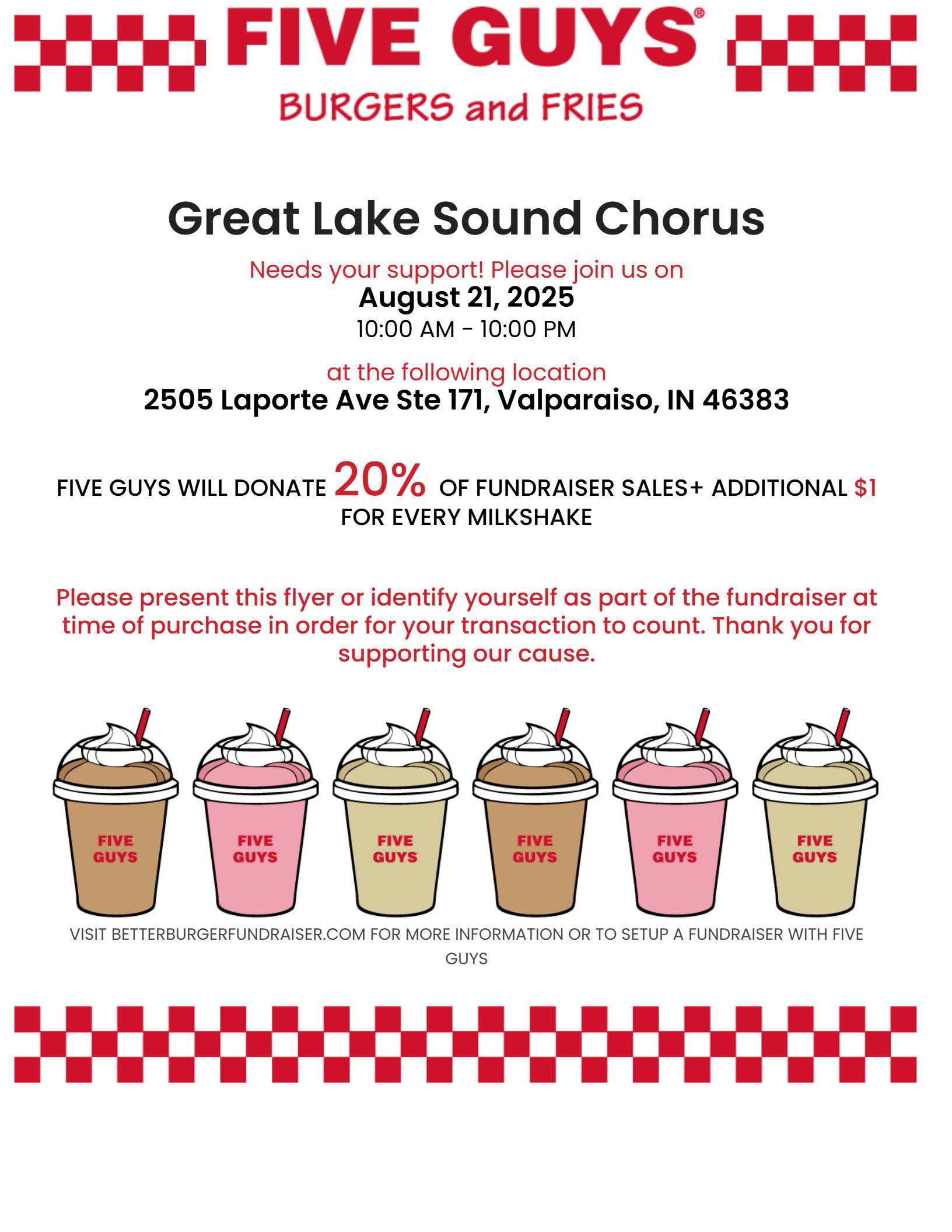 Dine to Donate at 5 Guys