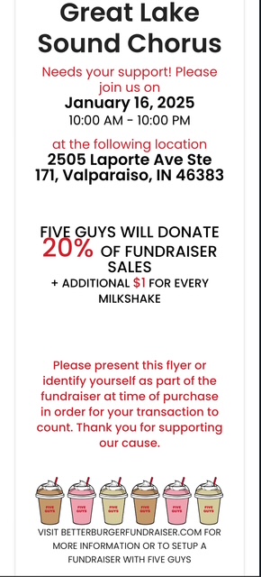 GLS Supper Club at Five Guys